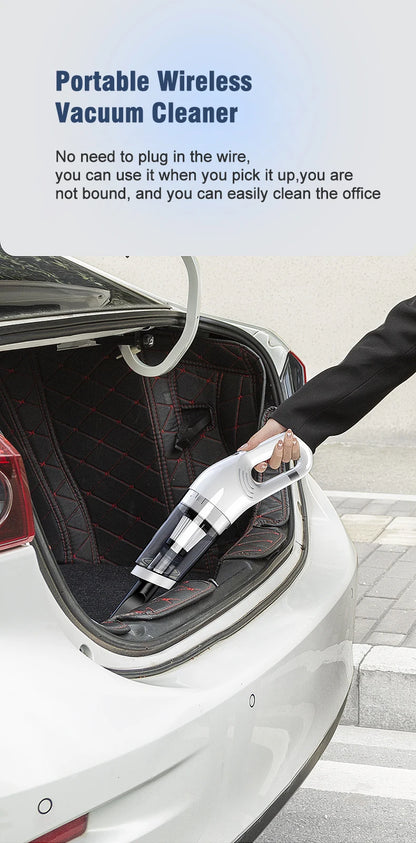 Vacuum Cleaner Portable Wireless Hand Held Cleaner Powerful Cleaning Machine Car Home Appliance for Dust Pet Hair