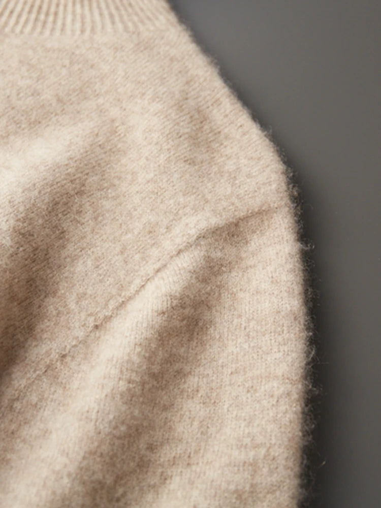 Men's Turtleneck 100% Cashmere Sweater Autumn Winter Basic Long Sleeve Pullover Cashmere Knitwear Soft Warm Comfy Clothing