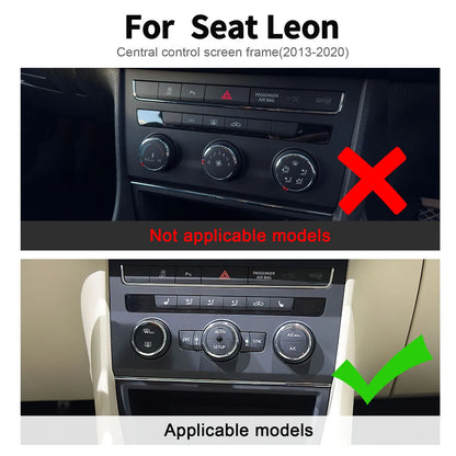 Real Soft Carbon Fiber Sticker For Seat Leon MK3 2013 2014 2015 2016 2017 2018 2019 2020 LHD RHD Car Central AC Button Interior