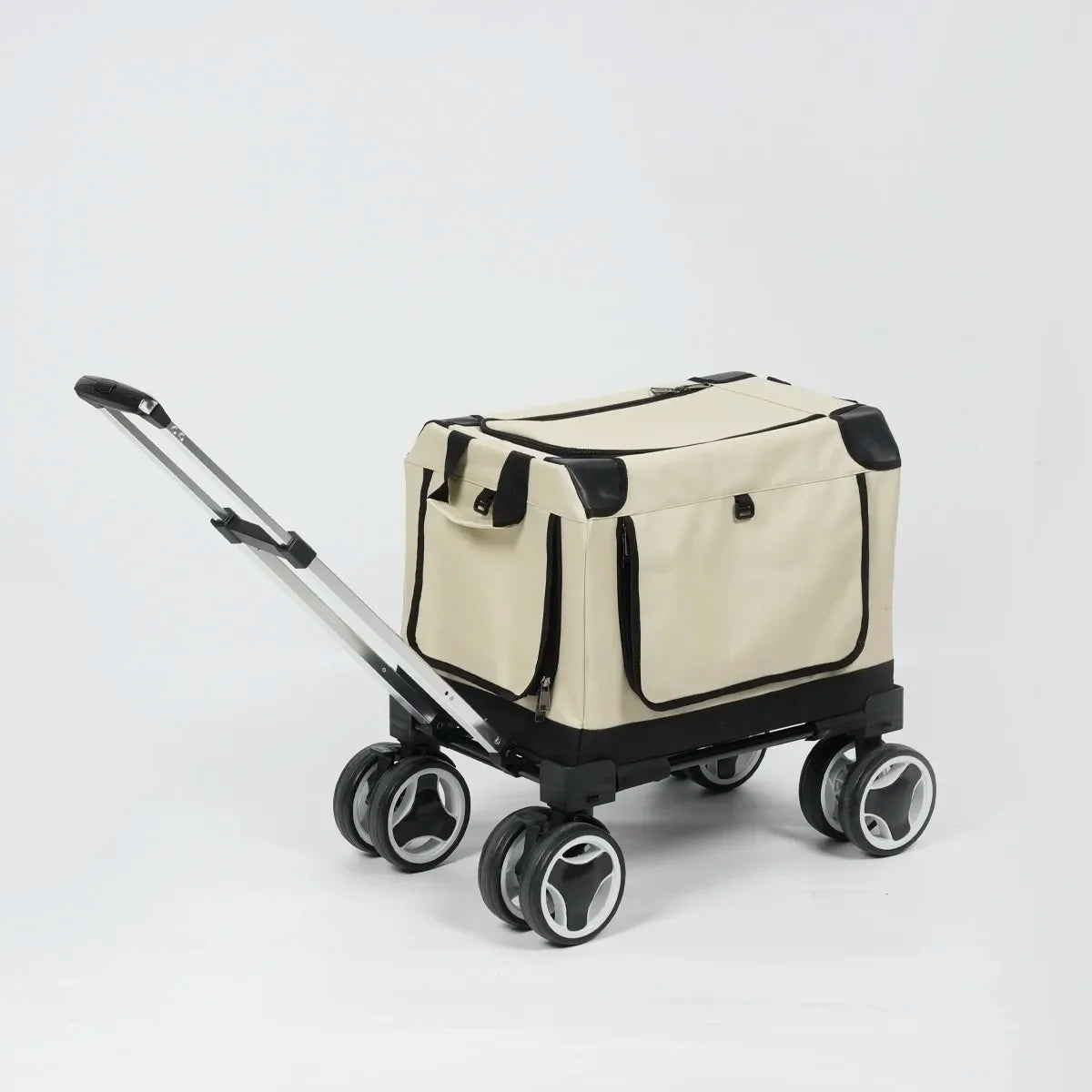 FurStarLarge Pet Rolling Carrier With Wheels Multi-Cat Travel Trolley Bag Spacious Dog Carrier Backpack Portable Car Seat Pet St
