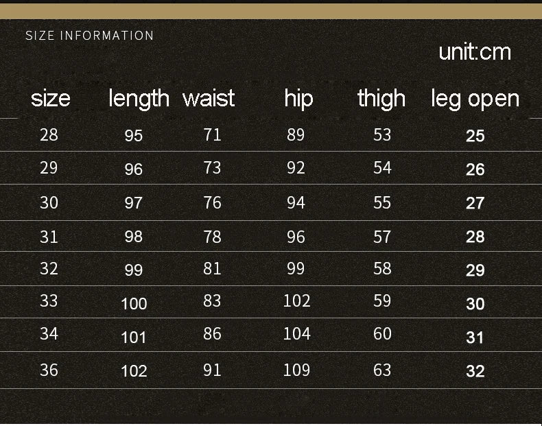 Spring Autumn 2025 Men's High-End Fashion Casual Pants Straight Leg Slim Fit Long Denim Jeans Handsome Cargo Casual Pants Men