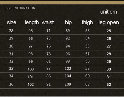 Spring Autumn 2025 Men's High-End Fashion Casual Pants Straight Leg Slim Fit Long Denim Jeans Handsome Cargo Casual Pants Men