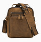Men's Vintage Wild Horse Leather Single-Shoulder Bag Casual Large-Capacity Crossbody Backpack High-End Genuine Leather