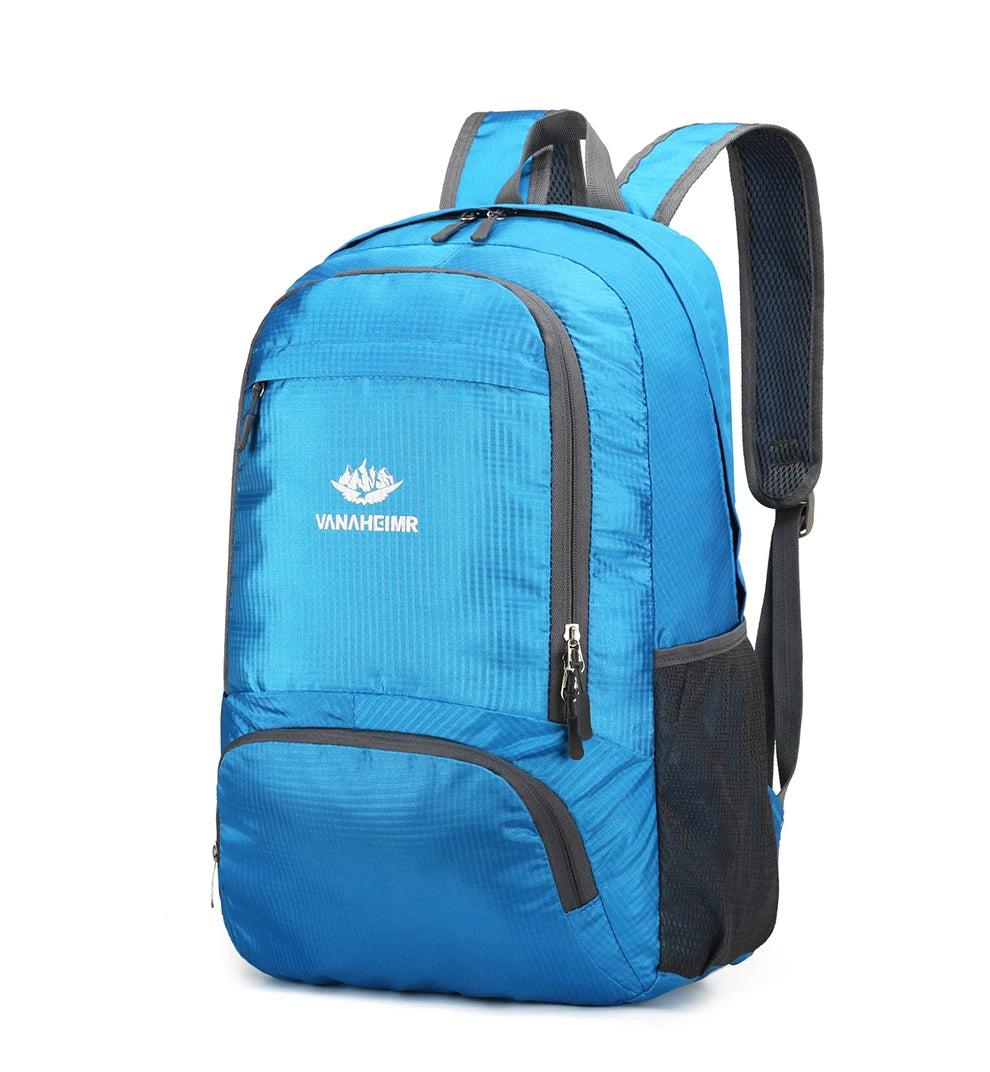 23L Packable Backpack Foldable Ultra Light Outdoor Duffle Bag Big Folding Knapsack Hiking Travel Rucksack Mountaineering Daypack
