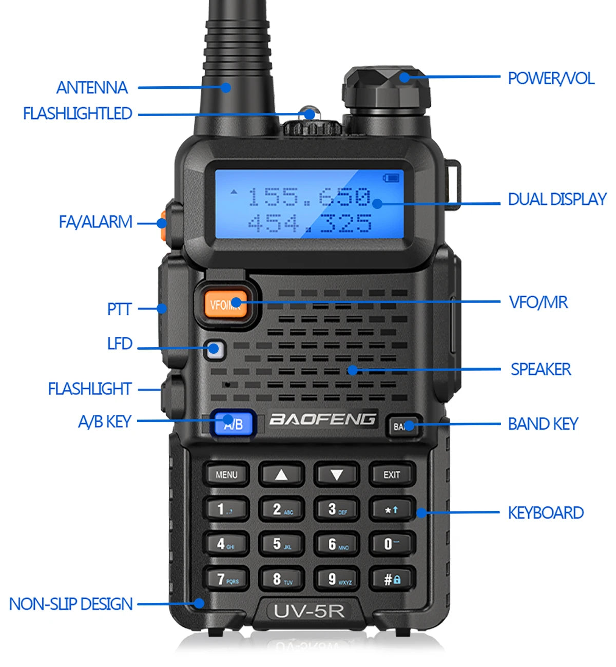 1/2PCS Baofeng UV 5R 5W 8W Walkie Talkie Portable Ham CB Radio Dual Band VHF UHF FM Transceiver Two Way Radio UV82 S9 K5 Plus