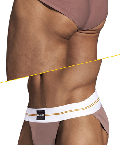 ORLVS Briefs Male Seamless Hip Design Mens Underwaer Super Large Wide 5cm Elastic Band Independent Codpiece Boy Short Pants