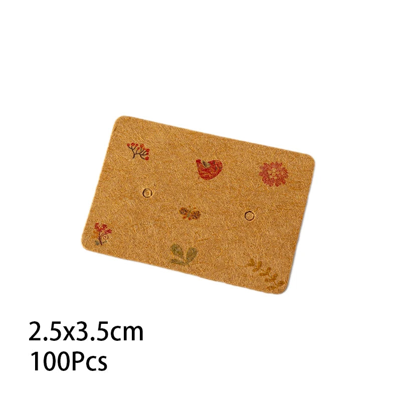 50/100Pcs 5x4cm Earring Cards Cardboard Labels DIY Jewelry Display Stand Holder Small Businesses Selling Packaging Supplies