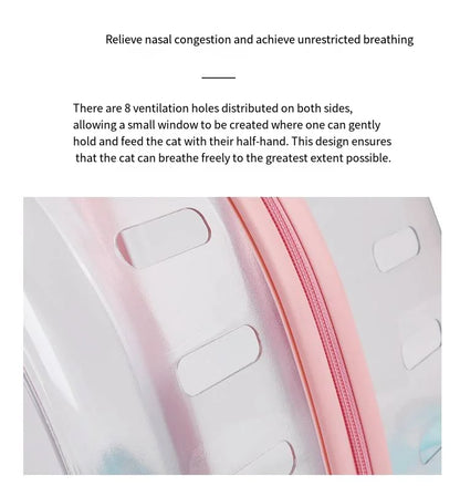 2026 Large Capacity Pet Suitcase for Two Cats Dogs Breathable Clear Wheel Portable Carry-on Luggage Pet Travel Bag