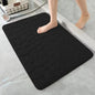 Non Slip Coral Velvet Floor Mat Embossed Stone Memory Foam Thick Absorbent Bathroom Household Indoor Rug Decor