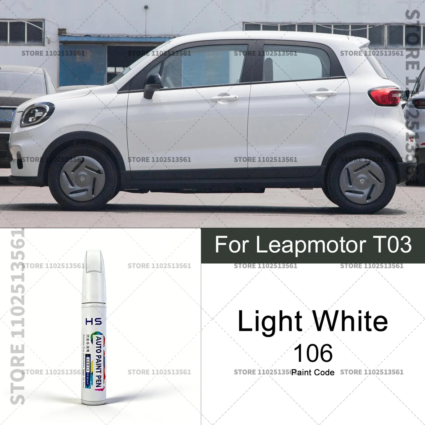 For Leapmotor T03 Car Paint Repair Pen Touch Up Scratch Remover DIY Auto Accessories Blue C02 Yellow Green YO Grey Light White