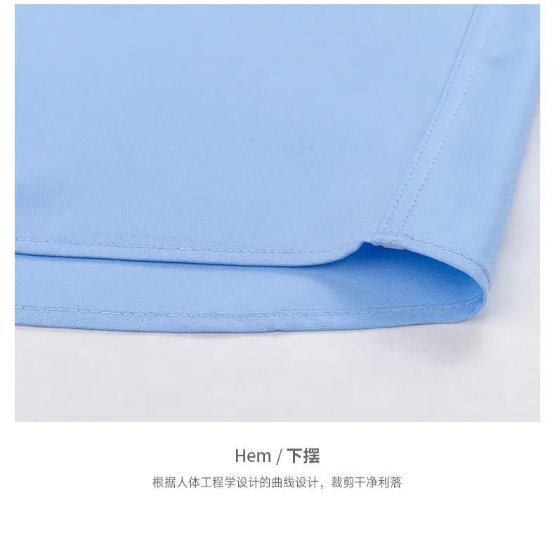 Men's Elastic Spring And Autumn New long Sleeve Shirt Anti-wrinkle Free ironing Business Comfort Fashion Breathable Slim