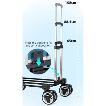 Foldable Large Pet Stroller with Telescopic Handle&Silent Wheels,Breathable Mesh Pet Trolley Cart for Medium Pet Outdoor Travel