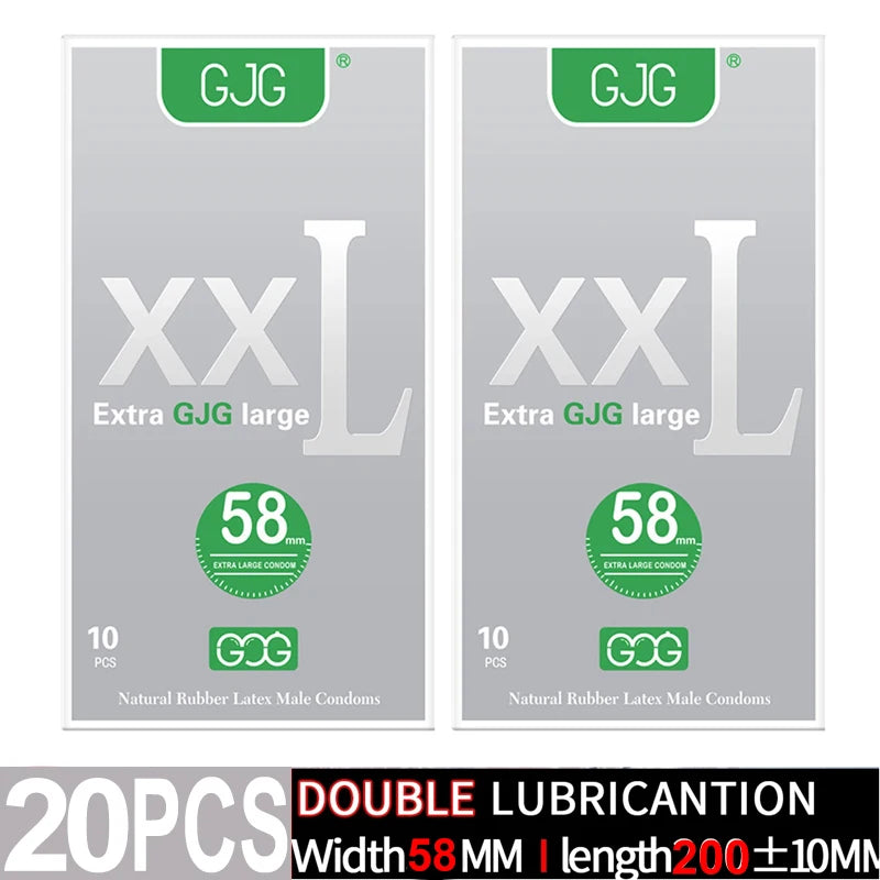 Width-58mm(Length-200mm) Large Size Condoms  Men Latex Condom Safe Contraception Protection Adult Sex Products Intimate Care