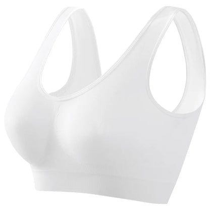 Women's Seamless Push-Up Bra Sports Bralette Non-wire Crop Top Solid Sexy Lingerie No-Pads Breathable Plus Size Tank Bra S-5XL