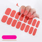 16Tips French Semi-Cured Gel Nail Wraps Sticker Pure Color Full Cover UV Gel Nail Polish Wraps Long-Lasting Nail Extension Decal