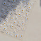 White Flower Petal Cherry Blossom Peach Blossom Falling Petal Floral Gradient 5D Self Adhesive Nail Art Sticker Manicure Decals