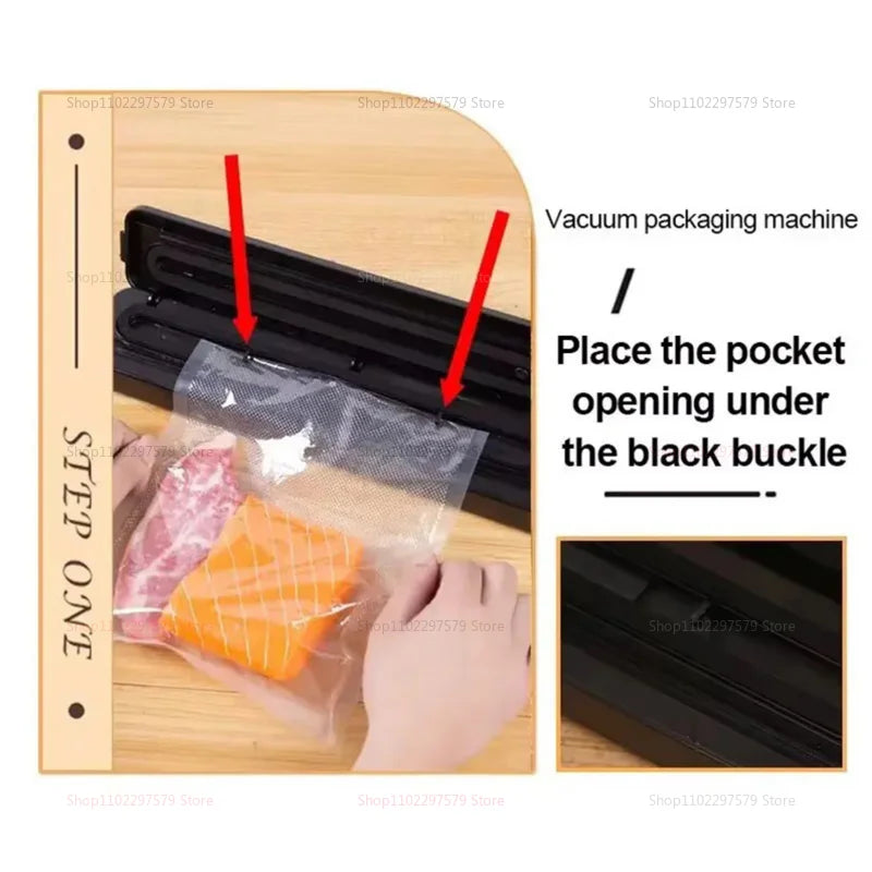 NEW 220V/110V electric vacuum sealant packaging machine, with vacuum bag link household food fresh black vacuum sealing machine