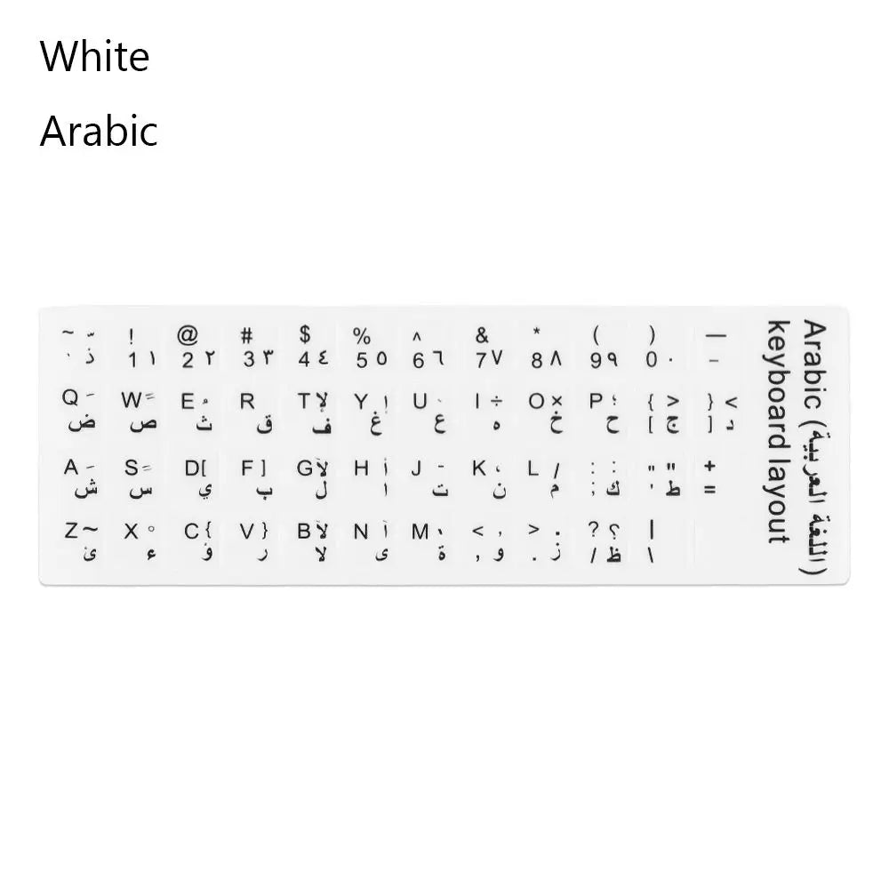Non-slip English Arabic Keyboard Stickers Wear-resistant Laptop Keyboard Stickers Russian Letter Deutsch Spanish Alphabet Layout