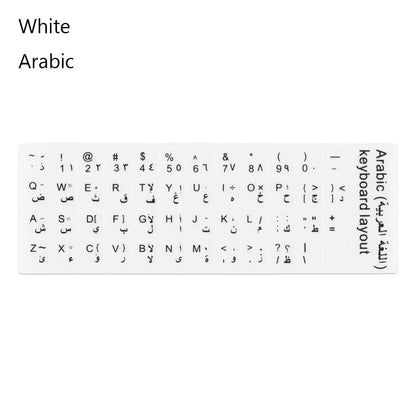 Non-slip English Arabic Keyboard Stickers Wear-resistant Laptop Keyboard Stickers Russian Letter Deutsch Spanish Alphabet Layout