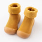 Baby Winter Booties Non-Slip Soft Sole Shoes with Cotton Socks Warm Fleece-Lined Infant First Walkers for Boys Girls 0-4T