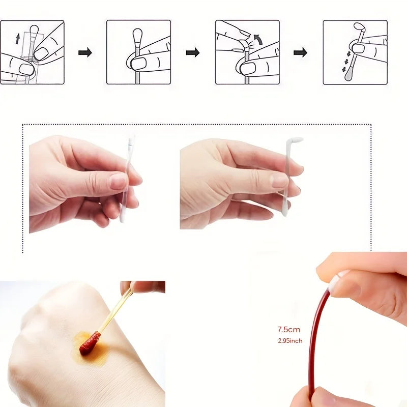 50/100pcs Emergency First Aid Clean Wounds Supplies  Disposable Medical Alcohol Sticks Disinfection Iodine Cotton Swabs