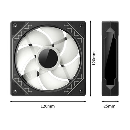 TEUCER Prism12025 PC Case Fan 120mm 5V 3Pin ARGB Cyclic Mirror Light Effect PWM 800 to 2000RPM Cooling Fan 3 Piece Set