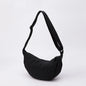 Nylon fabric zipper crossbody bag for men and women, crescent-shaped dumpling bag under the armpits, large capacity