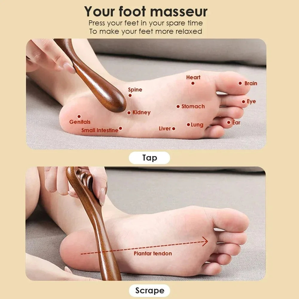 Lymphatic Contour Face Brush & Wooden Meridian Massage Comb Anti-static 6-Claw,Jawline Sculpting,Drainage Massager for Face&Head