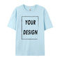 180g Custom Women Men Customised Printed 100% Cotton Short Sleeve Your Logo Photo Brand Text Tee Personalize Graphic Clothing