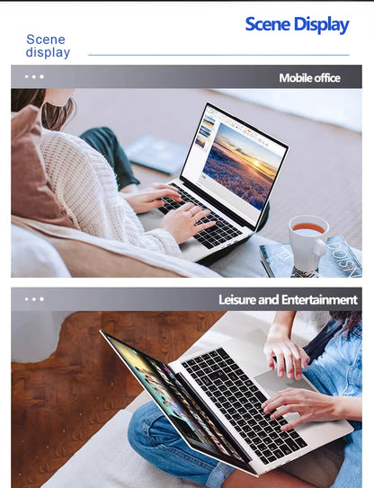2026 LENO 15.6" Laptop Windows 11 32GB 2TB Intel Core i9 9900 1920*1080 HD Gaming Computer PC Gamer office Ultra Slim Notebook