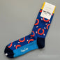Cotton Happy Socks Men's Classic Crew Sock Shoe Size 10 - 13 Soft