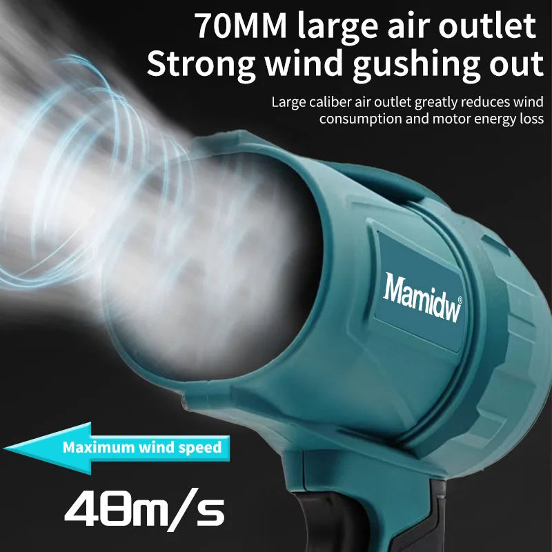 Mamidw 30000RPM Cordless Blower Electric Turbine Household Dust Collector Portable Rechargeable Dust Removal For Makita 18v Battery