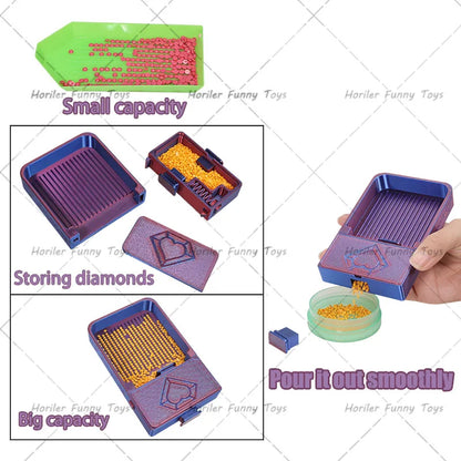 Hot DIY Craft Diamond Painting Tray Large Capacity Beading Plates Drill Storage Container  5D Diamond Painting Accessories Tools