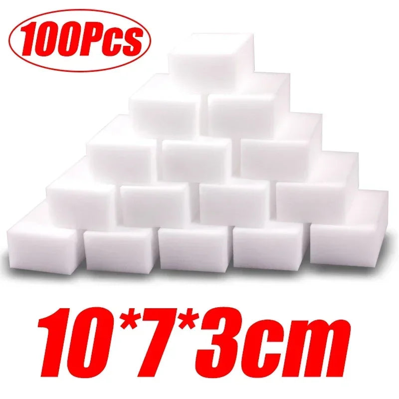 50/100Pcs Melamine Sponge Magic Sponge Eraser Hot-selling Melamine Nano Clean Sponges Auto Cleanings Tools Accessories 10x7x3cm