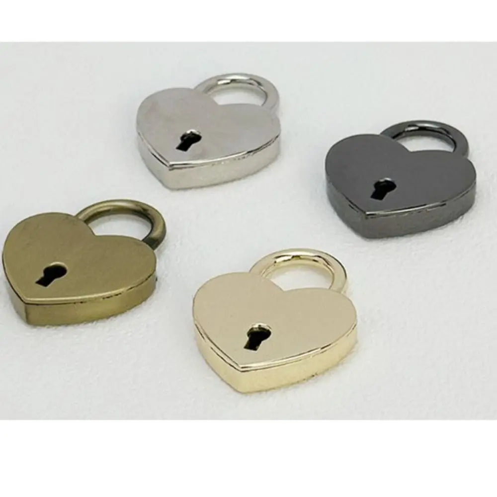 Travel Diary Book Suitcase Jewelry Box Heart Shape Padlock Key Lock Mini Padlocks Antique Style