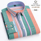 100% Cotton Oxford Men's Shirts Long Sleeves Plaid Soft Regular Fit Formal Dress Shirt Pocket Social Blouse Male Clothes S-7XL