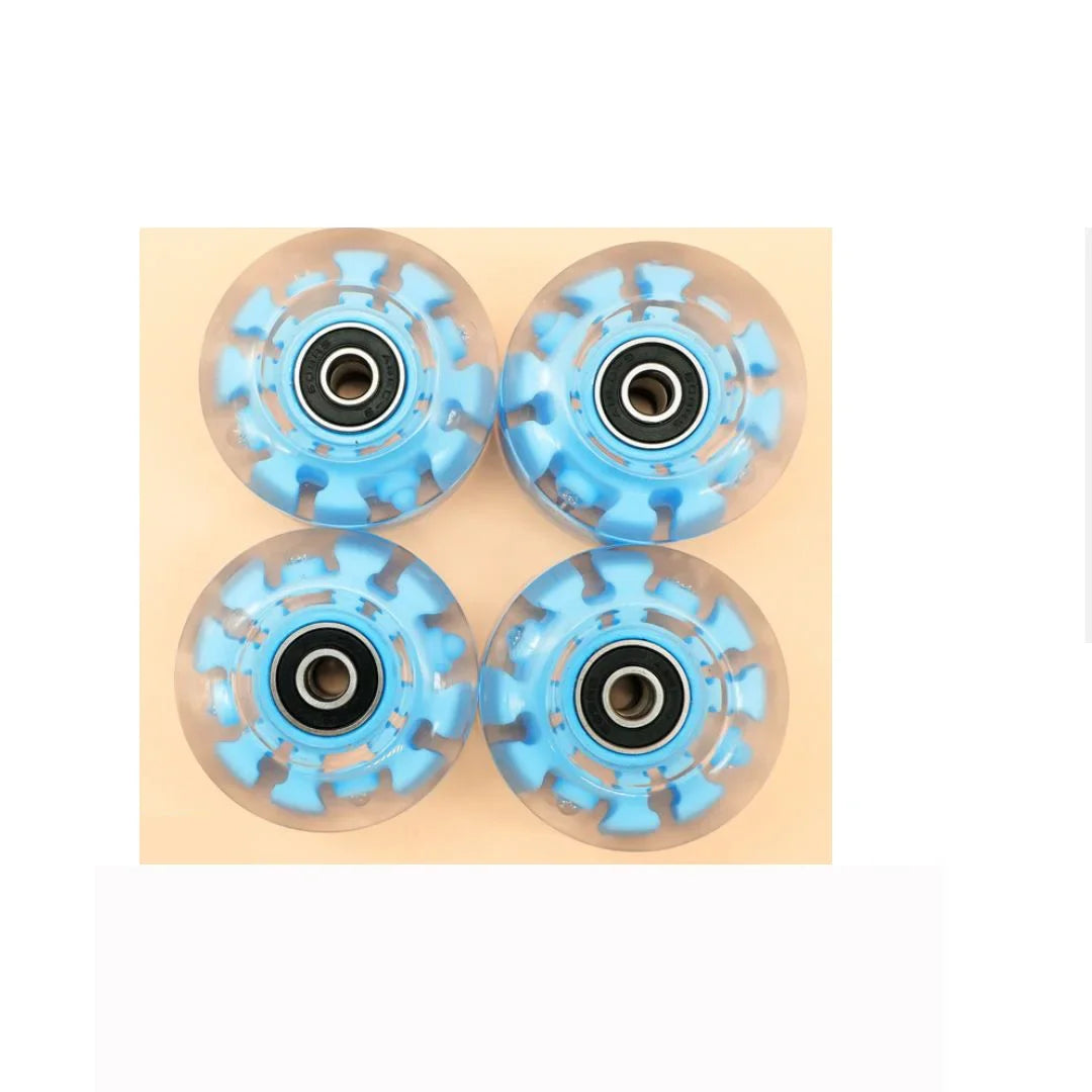 8 Pack 58 x 32mm Light up Roller Skate Wheels with Bearings for Quad Skates or Outdoor Double Row Skating or Skateboard Accessor