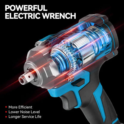 ONEVAN 1200N.M Torque Brushless 4 Gears Electric Impact Wrench 1/2 inch Cordless Screwdriver Tool for Makita 18V Battery Pin
