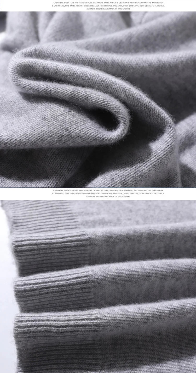 Super 100% Cashmere Sweater 2021 Men Pullover Autumn Winter Warm Classic V-neck Sweaters Male Jumper Jersey Hombre Pull Homme
