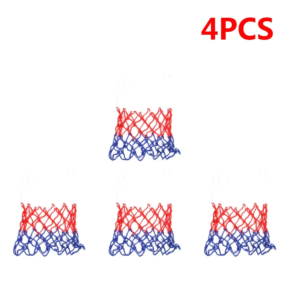 1-5PCS Basketball Net All-Weather Basketball Net Tri-Color Basketball Hoop Net Powered Basketball Hoop Basket Rim Net 농구골대