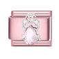 Pink Color Y2K Butterfly Star Bow Rabbit Heart Pendant Italian Charm Links Fit 9mm Stainless Steel Bracelet DIY Making Gifts
