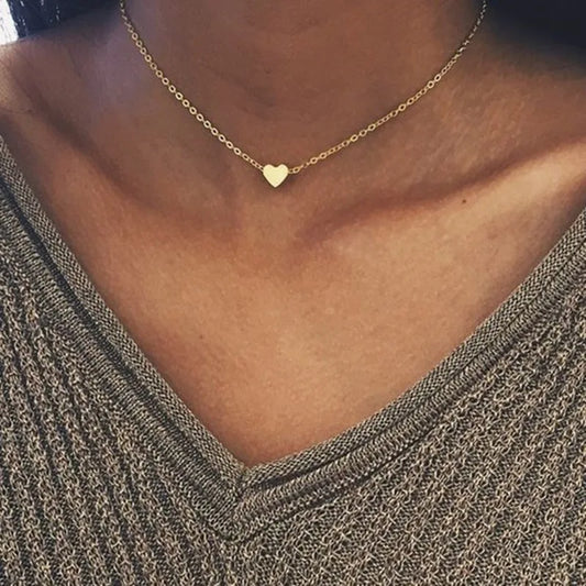 FSUNION 2025 New Fashion Choker Gold Color Silver  Chain Star Heart Moon Pendants Necklace For Women Jewelry Gifts