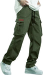 2026Mens Casual Jogger Pants Relaxed Fit Cargo Pants Drawstring Sweatpants Hiking Outdoor Twill Sport Pants