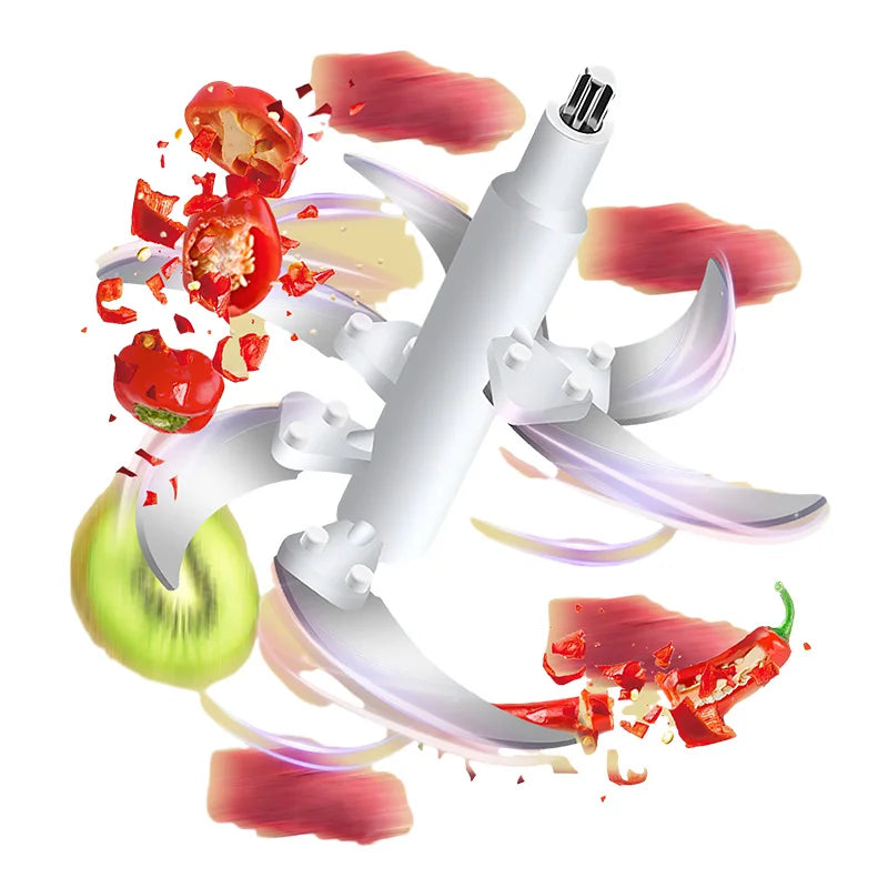 5L Electric Food Processor Meat Grinder with 6 Stainless Steel Blades Multifunction Meat Chopper Vegetable Cutter Food Mincer Large Capacity Kitchen Chopper for Meat Vegetables Fruits Garlic Onion Nuts Baby Food