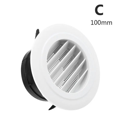 4 Types White Air Vent Extract Valve Grille Air Circulation Vents Cover 100/150mm Round Ducting Ventilation Cover Various Shapes