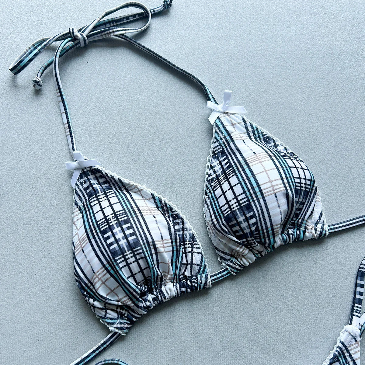 Plaid Print Bikinis Sexy Women Swimsuits Female Swimwear 2026 Micro Bikini Set Bathing Suit Swimming Suits Beachwear Biquini