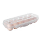 〔W〕1Pc 12/18 Grid Egg Storage Box With Lid Kitchen Refrigerator Egg Box Egg Drop Rack Household Fridge Egg Organizer Egg Tray