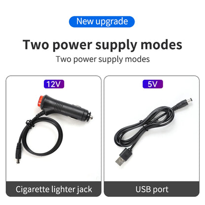 Car Interior Light Ambient Light with USB Cigarette Decorative Lamps RGB Car Footwell Light with Remote/Voice Control