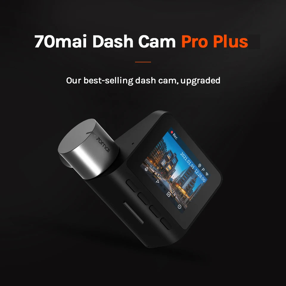 70mai Dash Cam Pro Plus A500S 1944P ADAS GPS Camera 70mai Front Cam A500S 140FOV Car DVR 24H Parking Support Rear Interior Cam