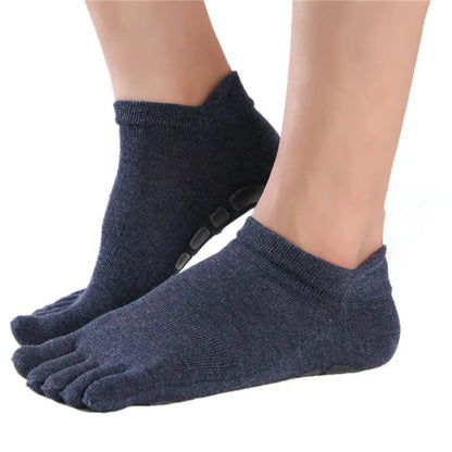 New Men Winter Thickened Five Fingers Socks Warm Non Slip Grip Fitness Toe Socks Low Calf Slipper Male Floor Socks 2026